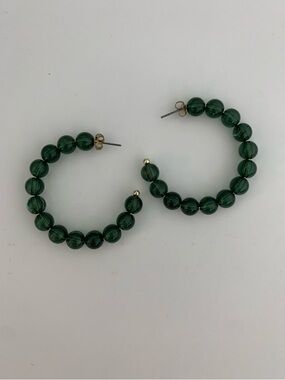 Target Green Beaded Hoop Earrings for Women